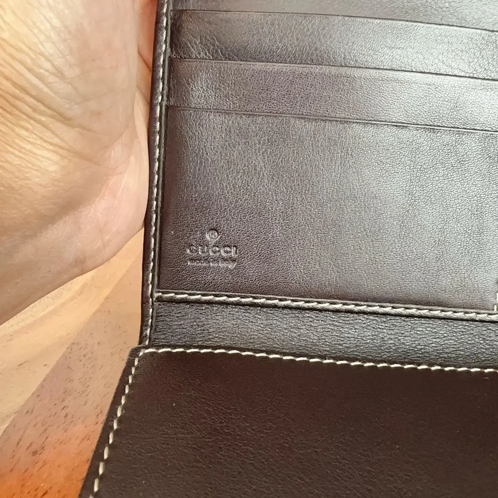 Pre-Owned Gucci  Britt GG Canvas Continental Wallet‎